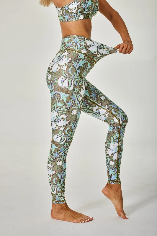 Blossom Revival High-waisted Leggings Fashionable High-Rise Workout Leggings