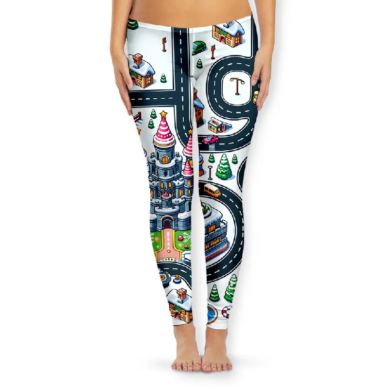 Car Carpet Winter Leggings Fashionable Printed Legging Pants