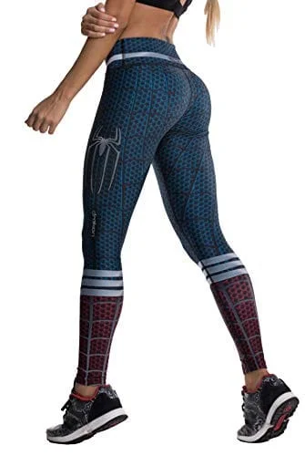 Drakon Many Styles of Crossfit Leggings Women Colombian Yoga Pants Compression Tights (Spider Man),One Size Cozy Mid-Rise Workout Leggings