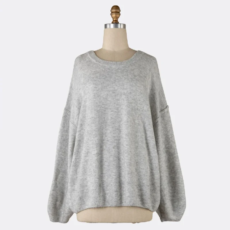 Knit Sweater (Silver) Thin Thick Dense