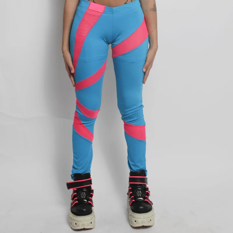 LASER LEGGINGS BLUE / PINK Stylish Sweat-Proof Leggings