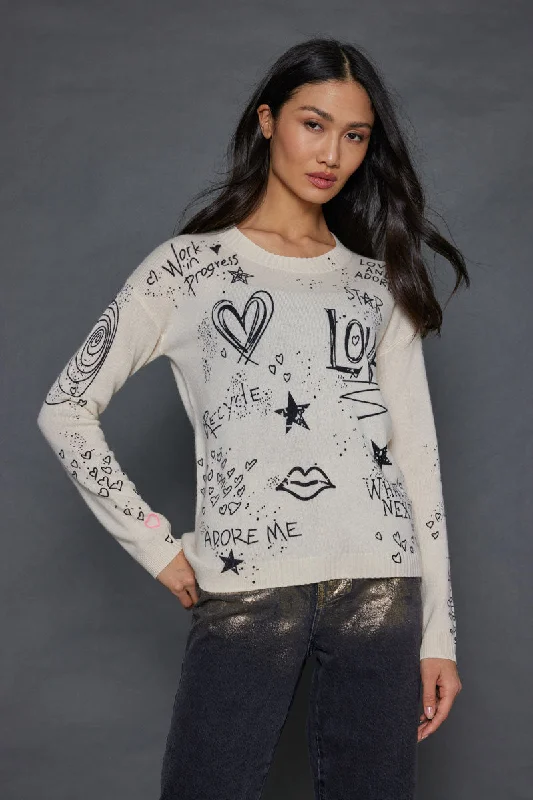 Lisa Todd The Messenger Sweater Sequined Glittery Shiny