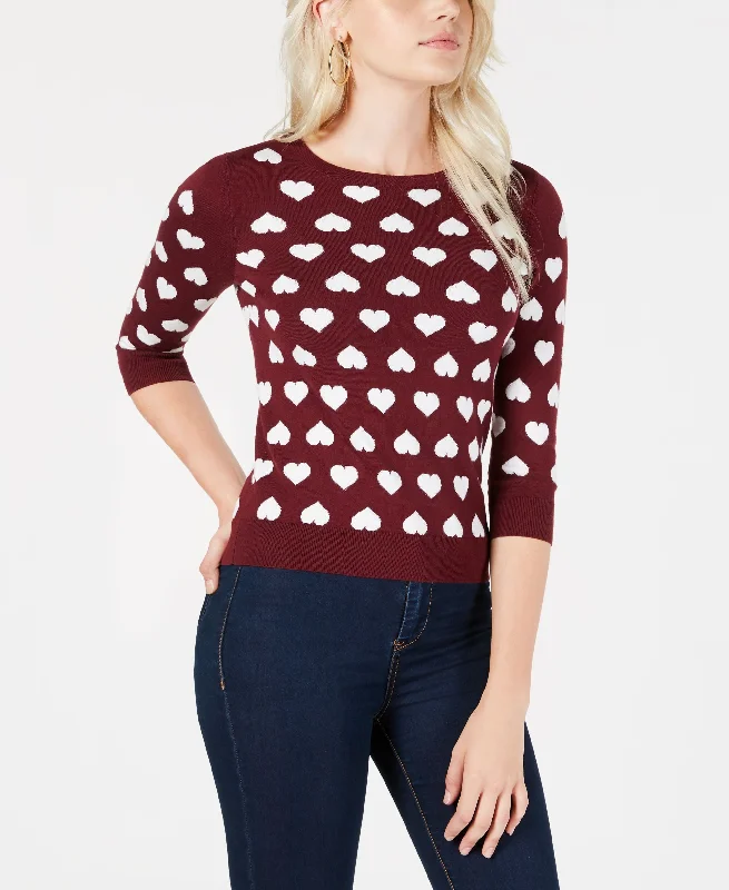 Maison Jules Heart Sweater Lightweight Heavyweight Midweight