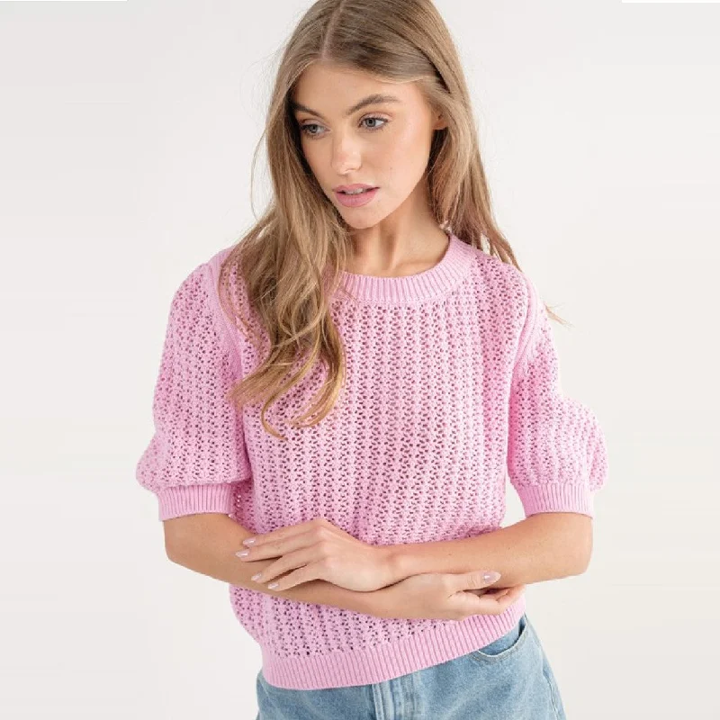 Melissa Sweater (Pink) Soft Cozy Warm