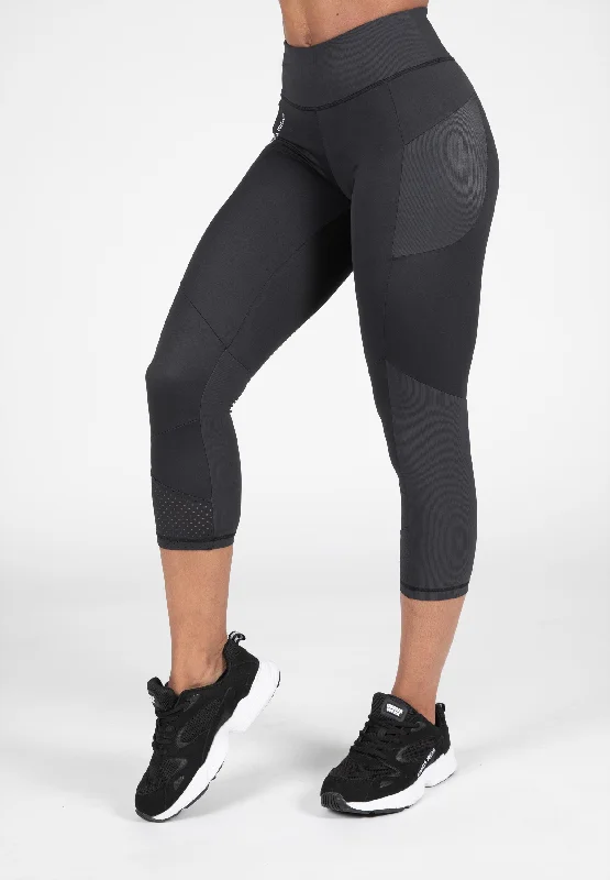 Monroe 7/8 Leggings - Black Elegant Casual Fit Leggings