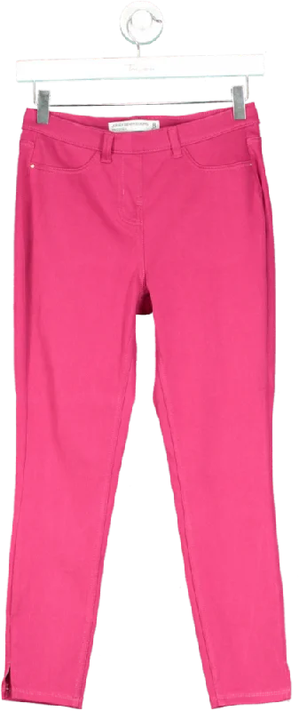 Next Pink Jersey Denim Legging Cropped UK 8 Petite Cozy Yoga Compression Leggings