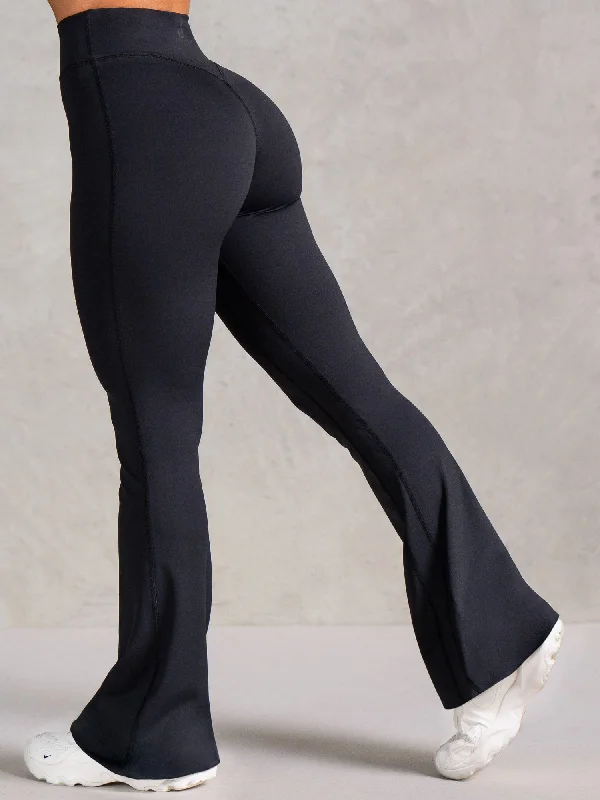 NKD Flared Leggings - Black Cozy Sweat-Wicking Leggings