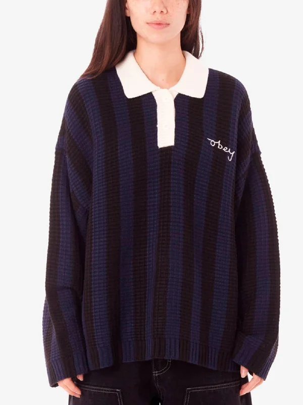 Match Polo Sweater Fitted Loose Oversized