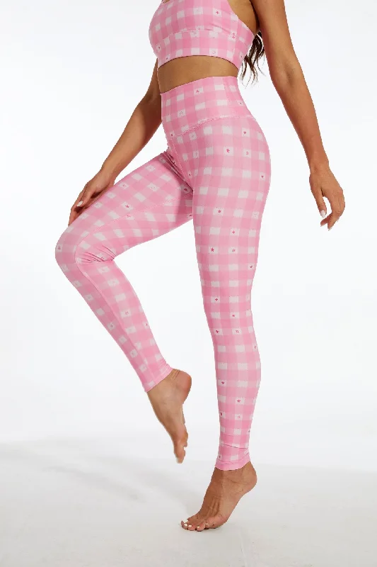 Pink Stars High-waisted Leggings Comfortable Cold Weather Leggings