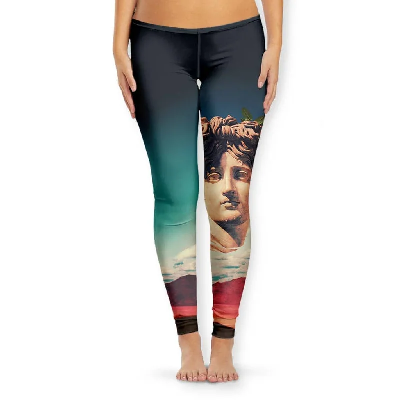 Vaporwave Goddess Women's Leggings Trendy Digital Print Leggings