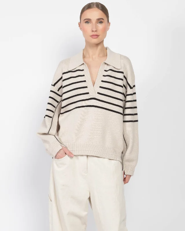 Collar Sweater Tailored Straight A-Line