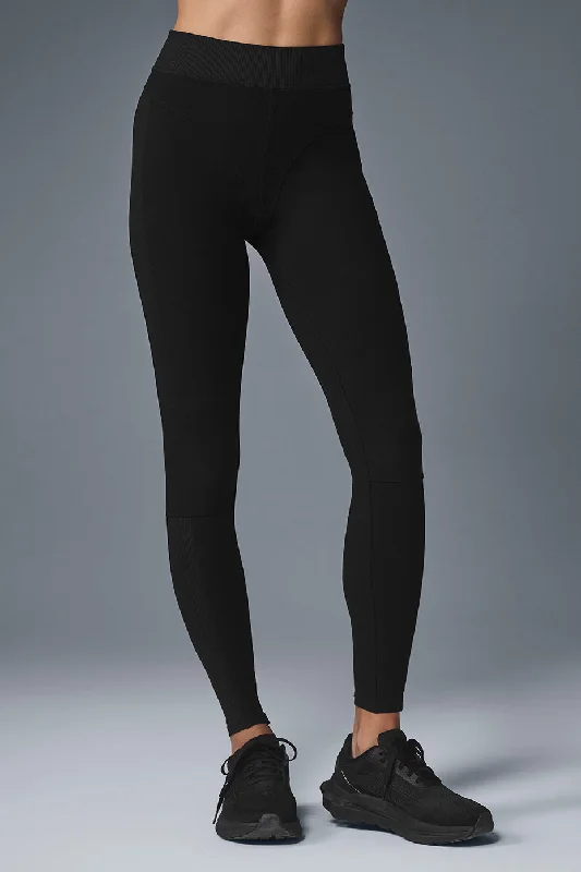 Alosoft High-Waist Head Start Legging - Black Trendy Spandex Leggings