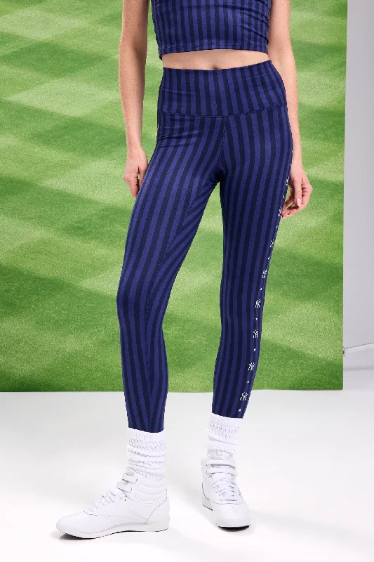 Yankees TLC Leggings in Navy Chalk Stripe Trendy Tie-Dye Leggings