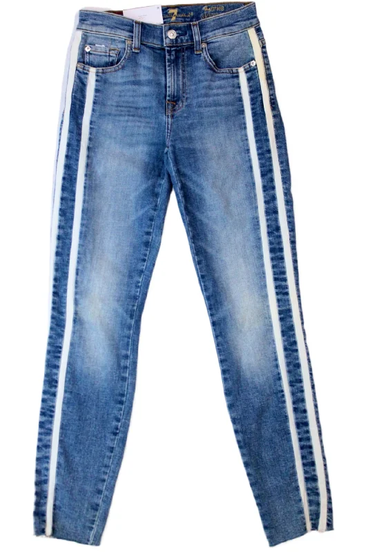 7 For All Mankind - "The Ankle Skinny" Jeans Elegant Tapered Leg Denim