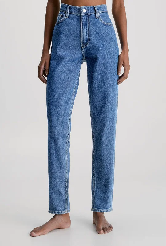 CALVIN KLEIN MOM JEANS Fashionable Distressed Jeans