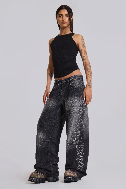 Crystalline Colossus Jeans Cozy Stretch High-Waist Jeans