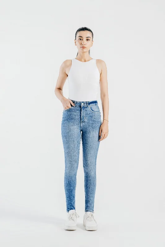 Basic High Rise Skinny Jeans Casual Loose Fit Jeans