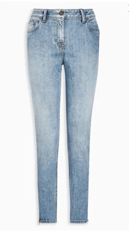 Next Ankle Skinny Blue Womens Jeans Comfortable Mid-Rise Jeans