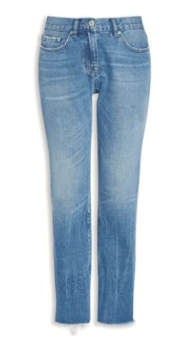 Next Relaxed Fit Mid Blue Womens Jeans Fashionable Straight Cut Jeans