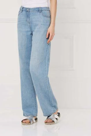 Next Wide Leg Blue Womens Jeans Fashionable Straight Cut Jeans