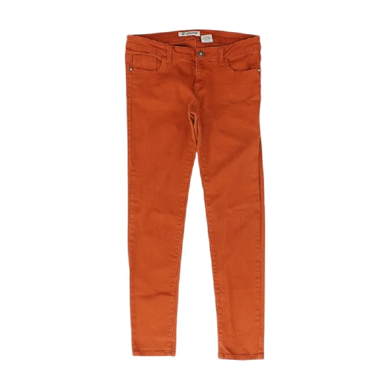 Rust Solid Jeans Classic Button Fly Jeans