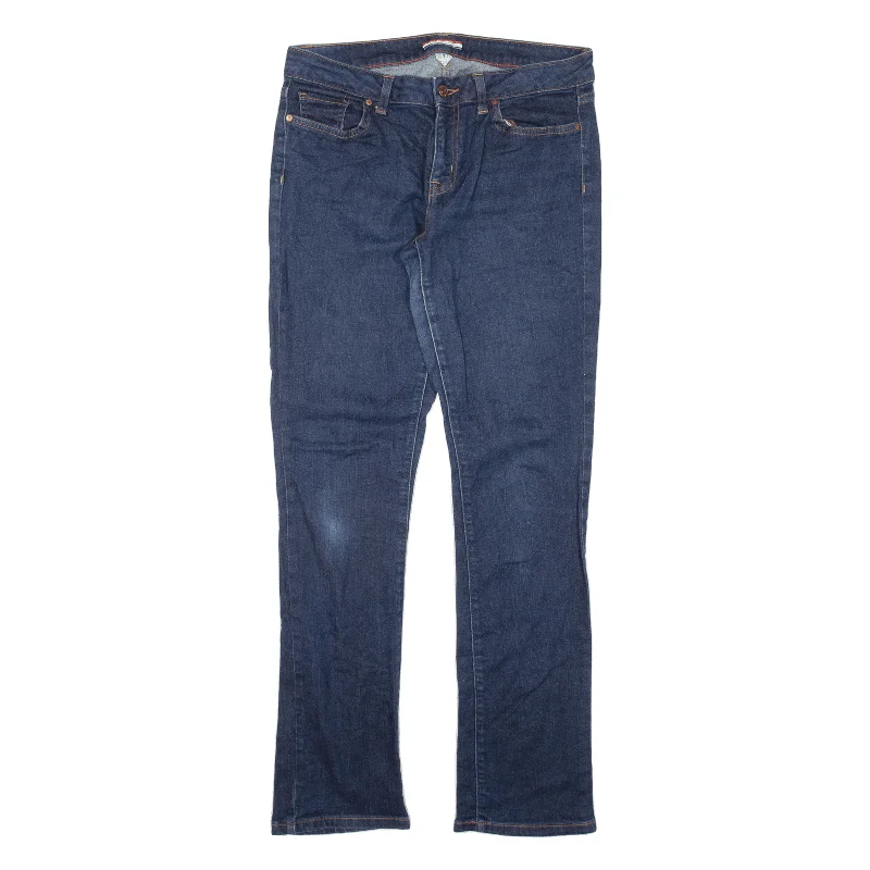 TOMMY HILFIGER Jeans Blue Denim Slim Straight Womens W30 L30 Trendy Bootcut High-Waisted Jeans